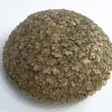 Seguso, XLarge Mid-century Gold Murano glass flowers ceiling lamp. Italy 19