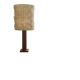Vintage lamp made of wood and wool, 1970s.