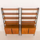 Mid-century free standing two-part wall unit by Brantorps, Sweden, 1960s