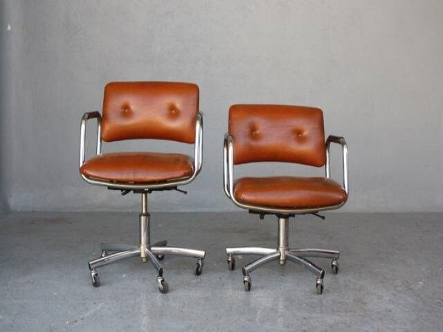 pair of armchairs vintage 1970 Tubulars