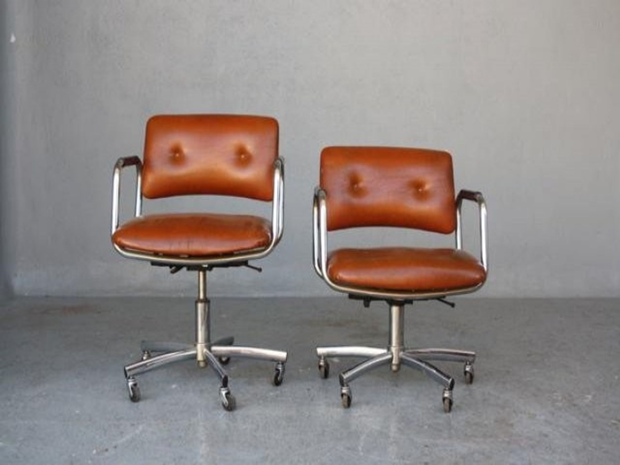 pair of armchairs vintage 1970 Tubulars