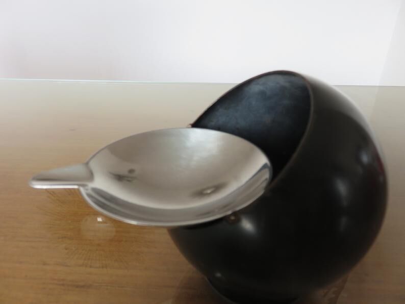 70s metal "ball" ashtray