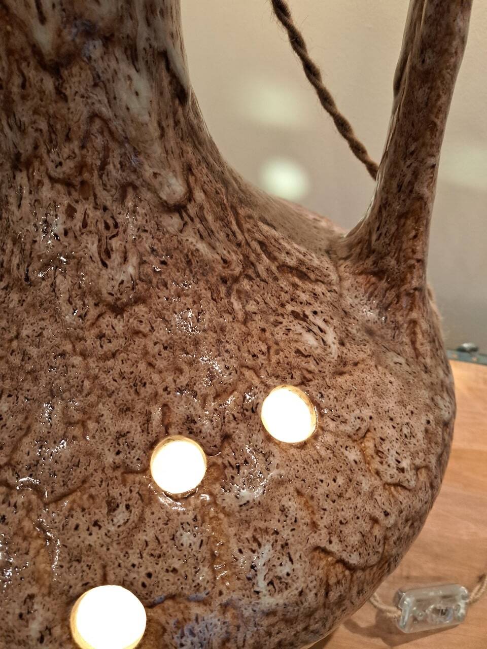 Ceramic lamp from the 1960s-1970s