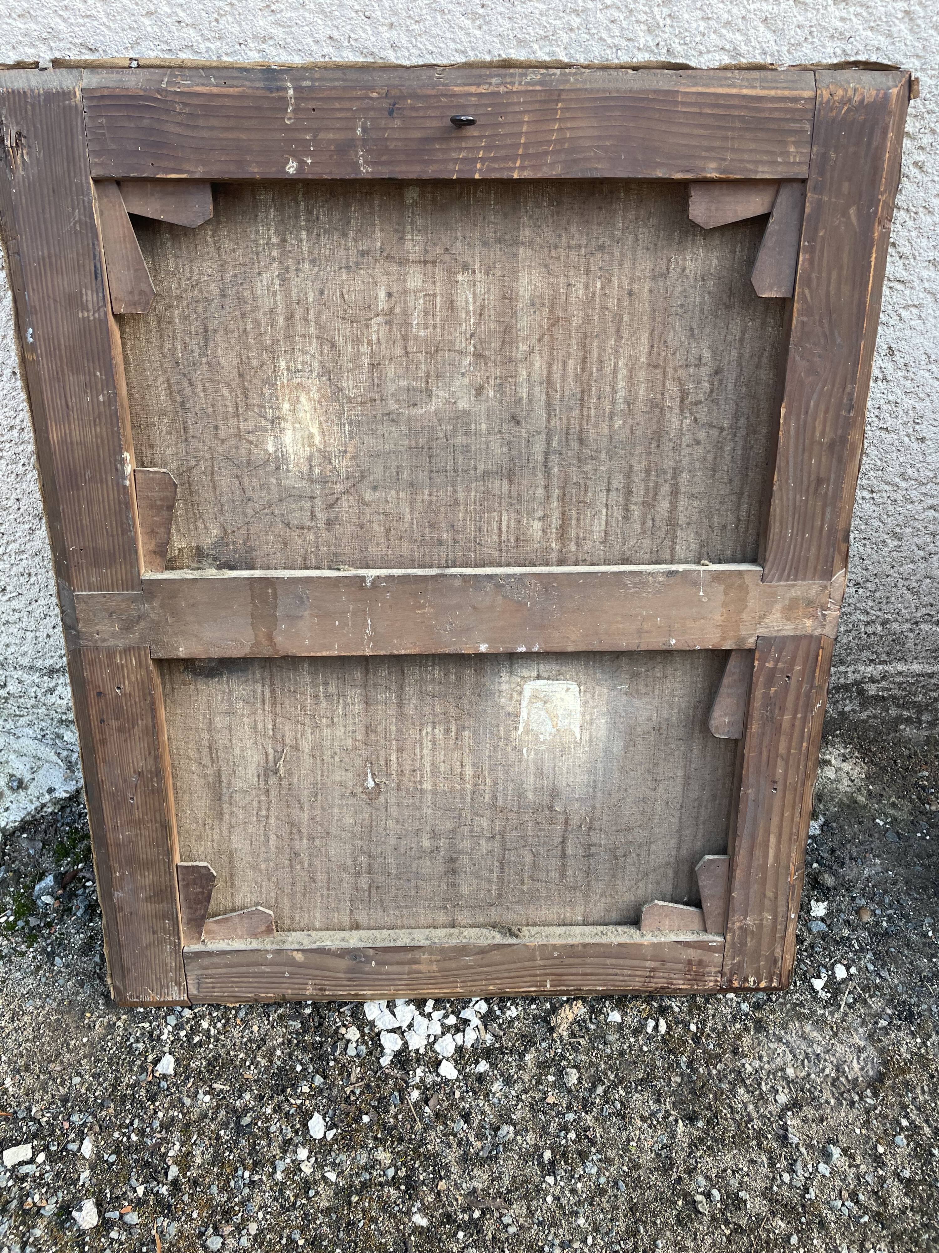 Oil on canvas early 19th signed