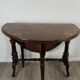 Victorian Sutherland table — walnut burl inlaid top