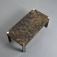 Fossil stone and chrome metal coffee table, Fossile Collection, Switzerland, circa 1980.