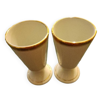 A set of two white mugs