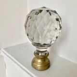 19th century crystal and bronze staircase ball