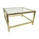 Table basse vintage en laiton