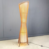 Vintage Italian bamboo floor lamp, 1960s