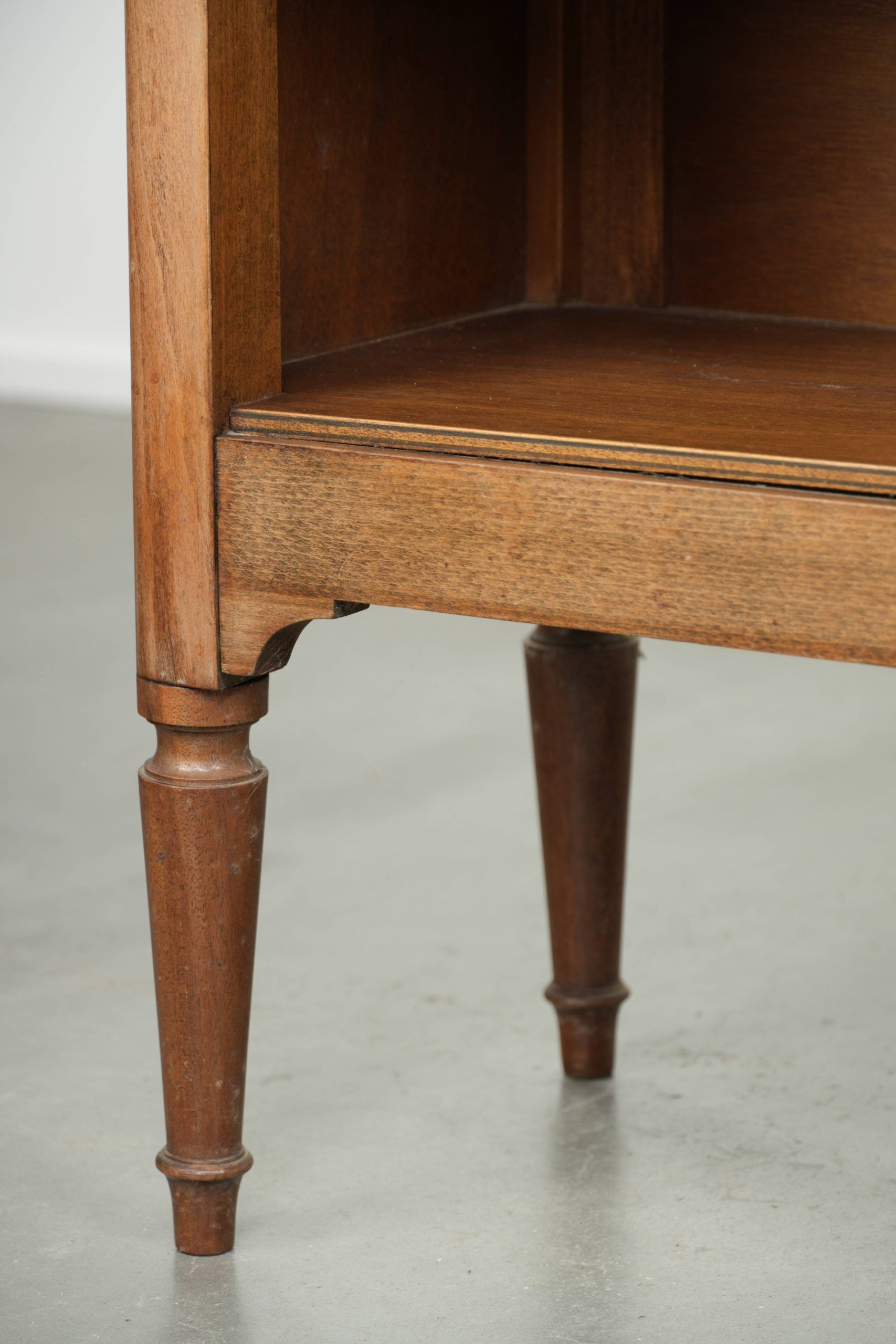 Subtle antique English bookcase/shelving unit from the late 19th century