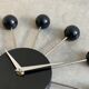 Black sputnik spider wall clock - space age - atomic