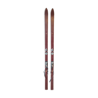 Paire de ski vintage équipe de France