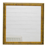miroir carré vintage ocre jaune avec noir