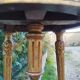 Antique piano stool in gilded wood, Louis XVI style.