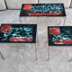 Nesting coffee tables in ceramic signed j. berlarti