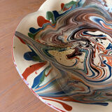 Glazed ceramic plate signed