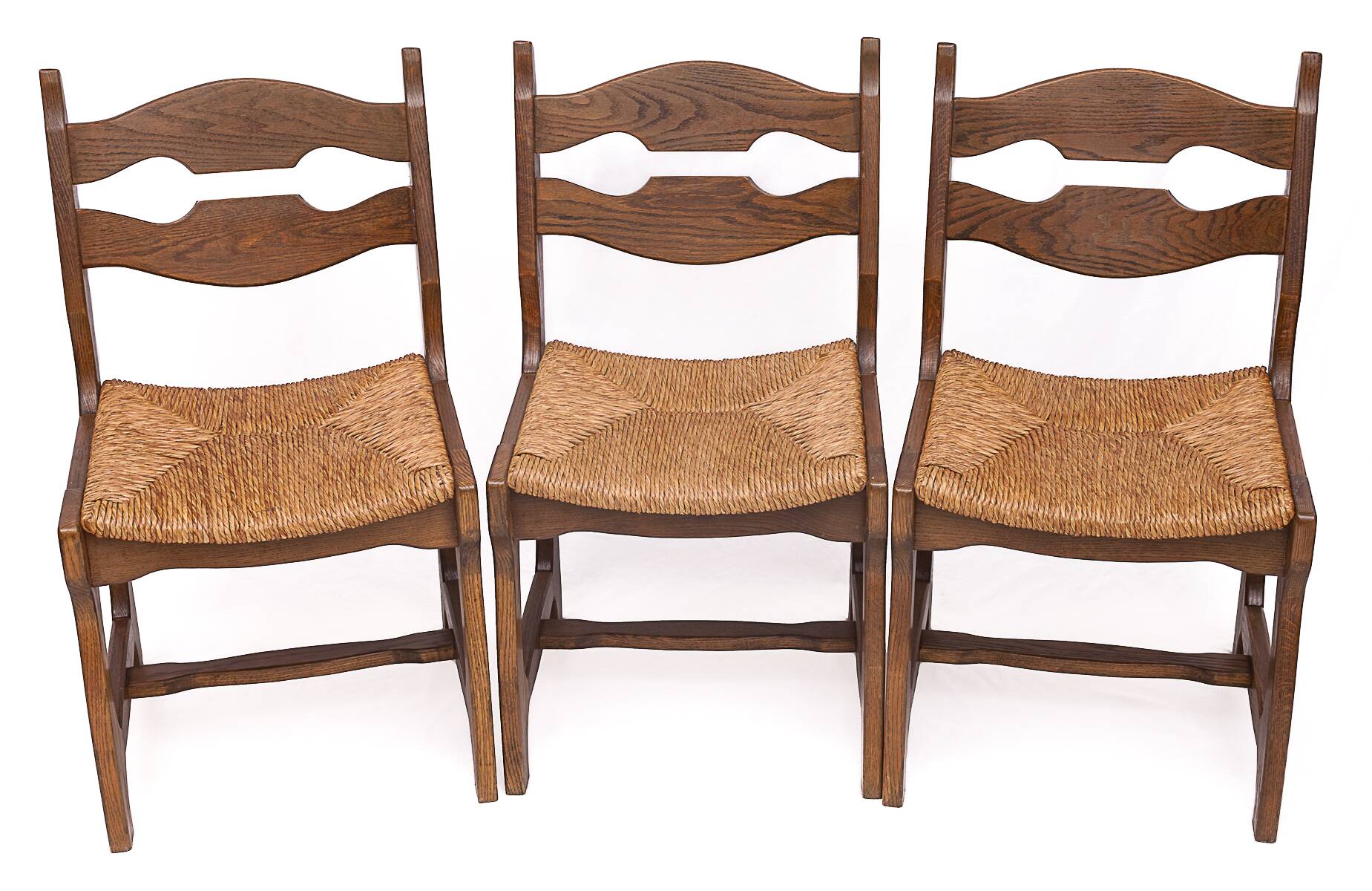 Set of 6 chairs by Guillerme and Chambron