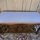 Louis XV style piano bench in pink fabric