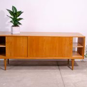 Buffet long de style scandinave double face entièrement restauré par Sedláček & Vyčítal, Tchécoslovaquie,