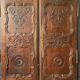 Antique carved wooden cabinet doors, 18th century