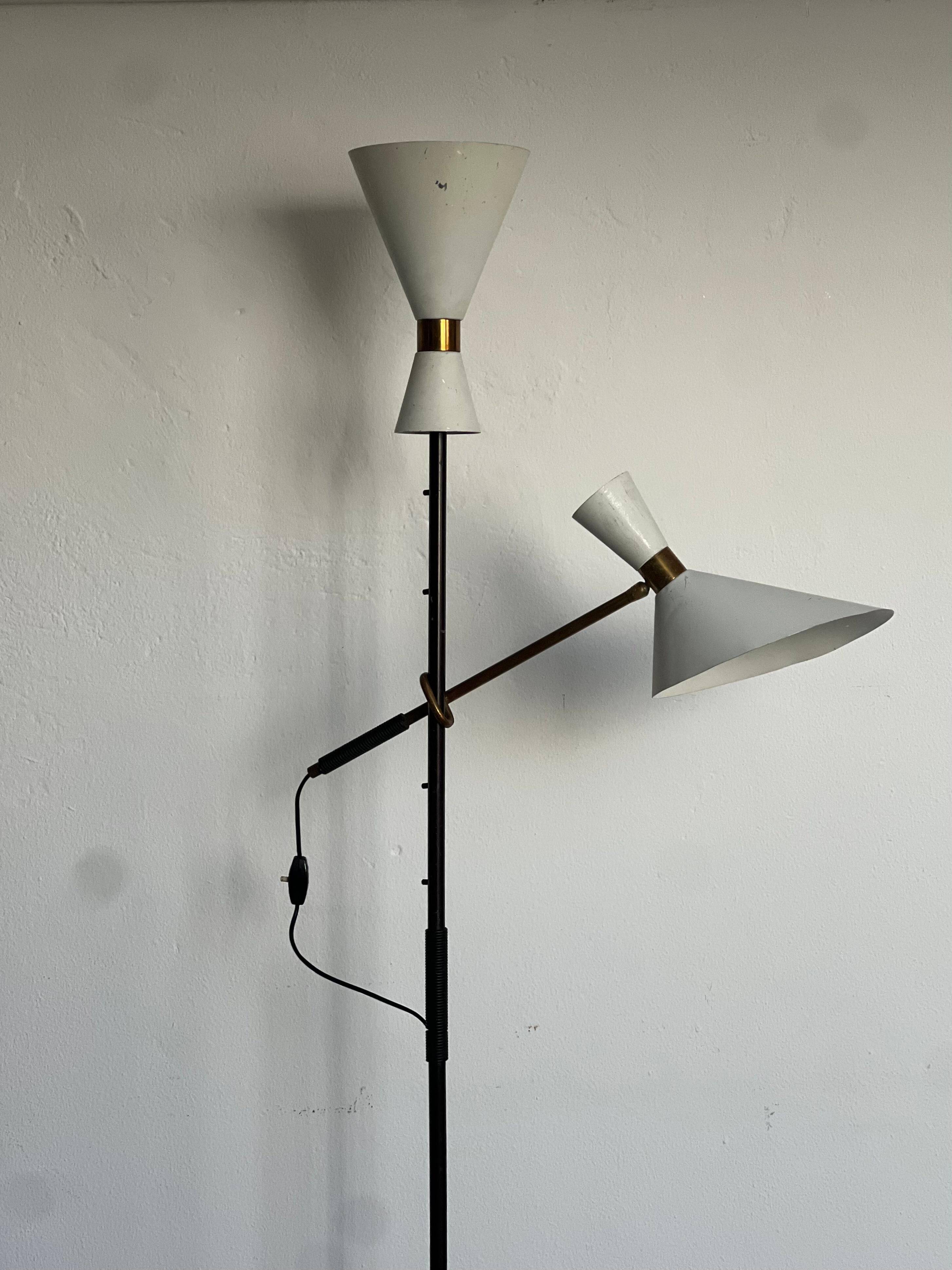 Floorlamp Pelikan – Design by J.T. Kalmar, Manufactured by Kalmar, Vienna, 1950s