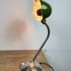 Lampe de table de banquier vintage en émail vert, années 1950