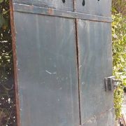 Solid gate, garden iron, H227x110cm, old, exterior door