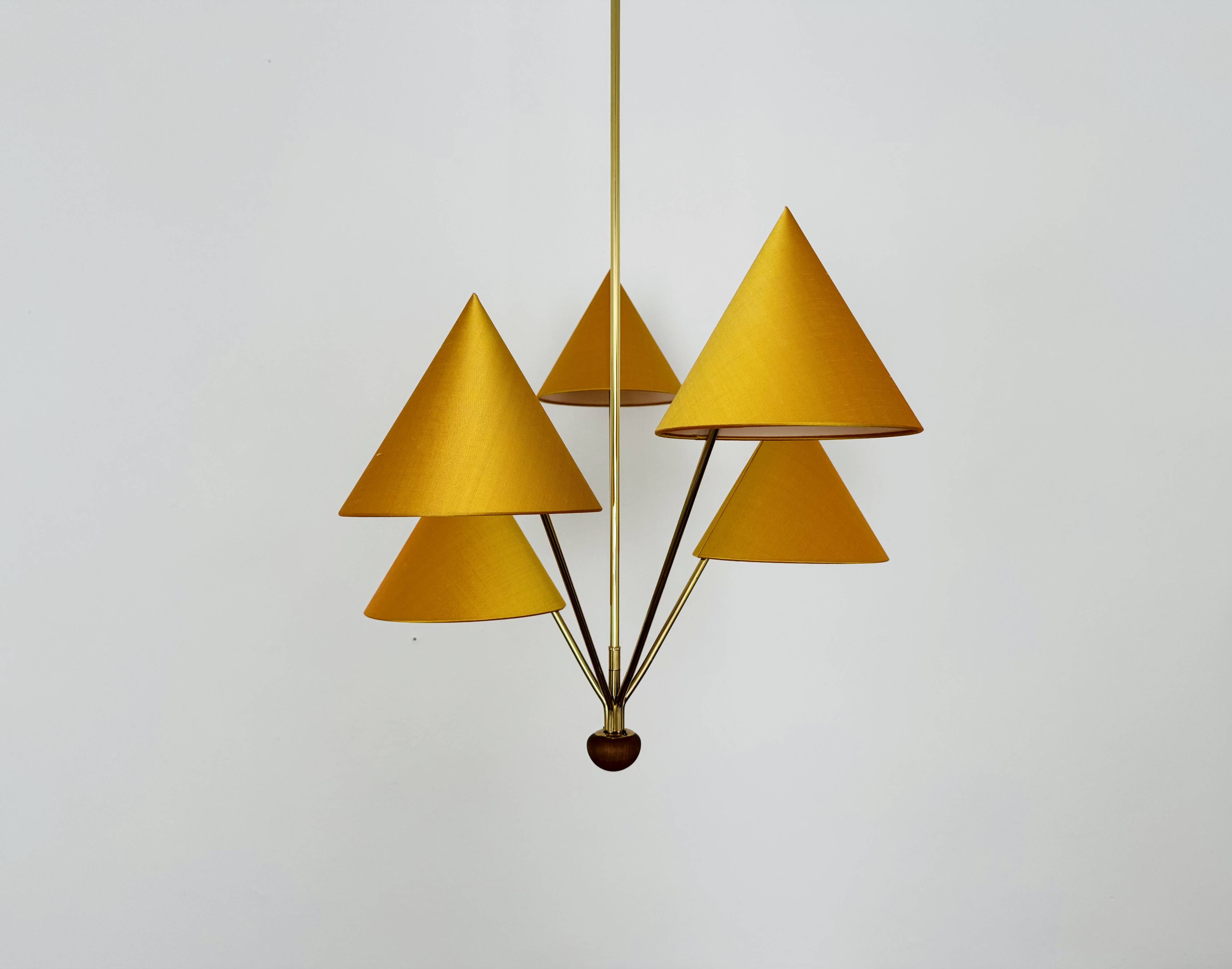 Beautiful Brass Chandelier by Rupert Nikoll