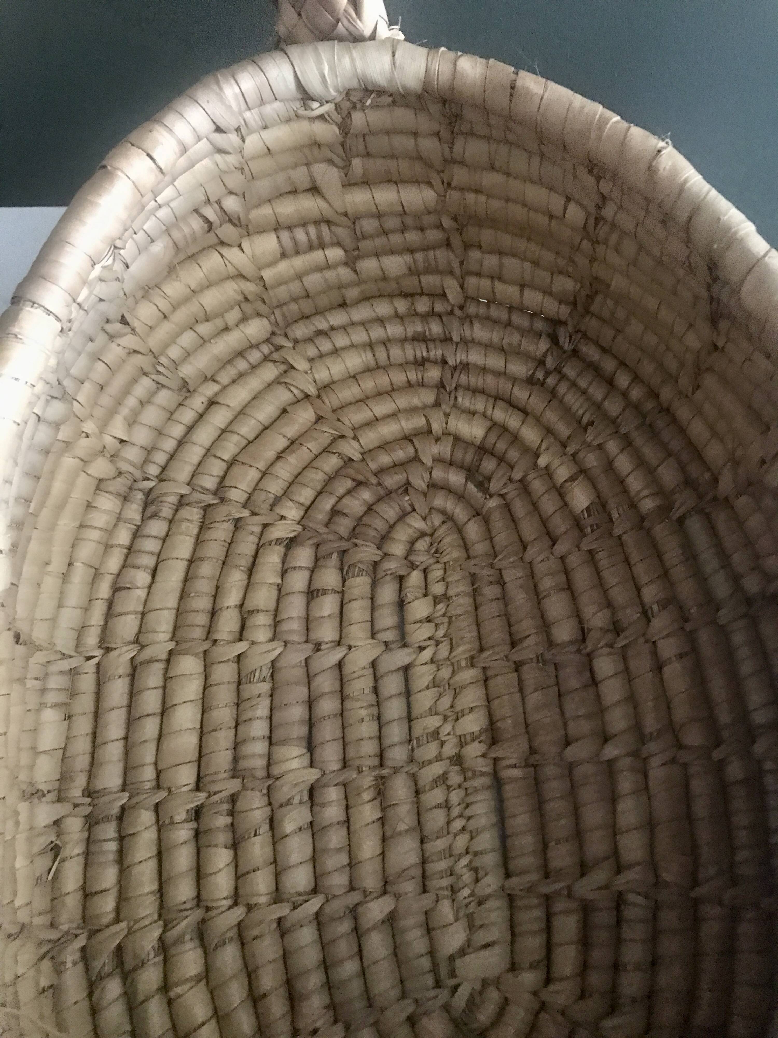 Basket woven palm leaves