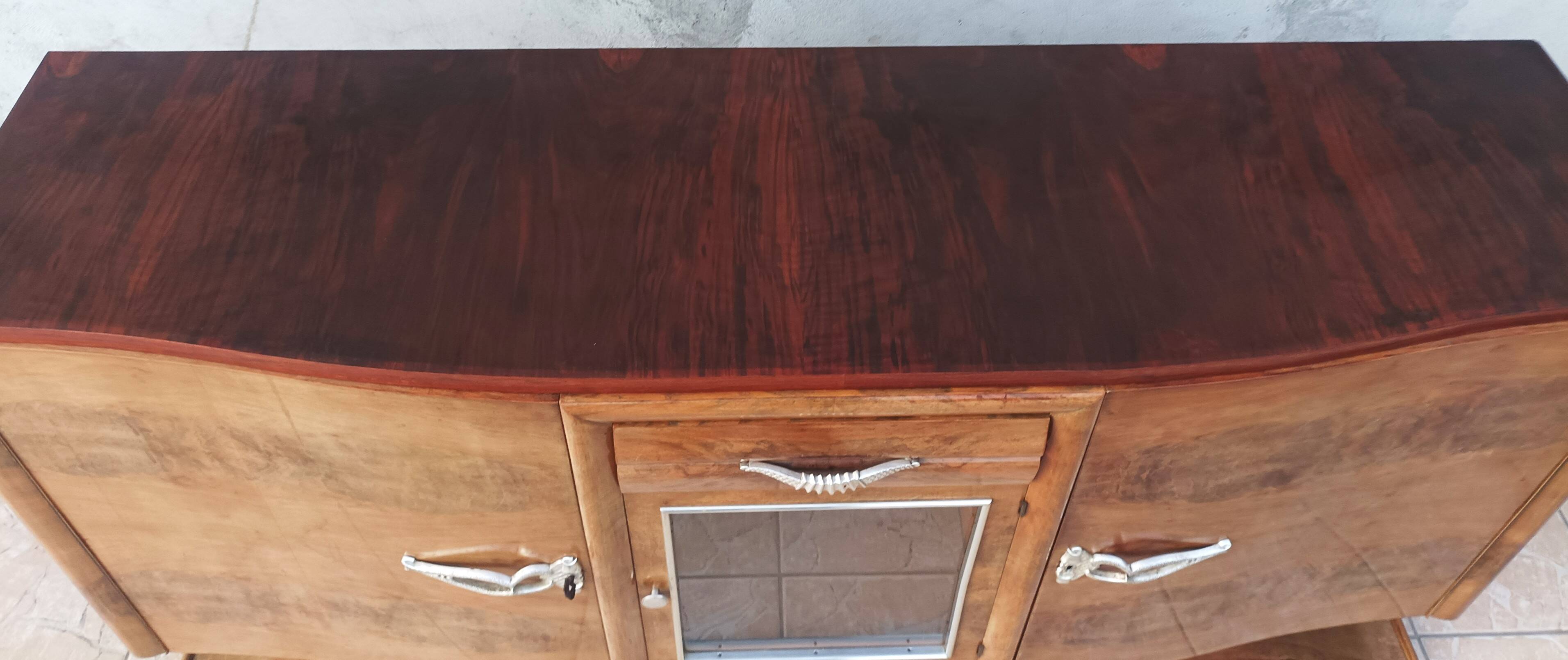 Art Deco sideboard in burr walnut