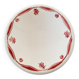 Large Art Deco porcelain soup plate from Badonviller from the 1930s