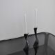 Pair of Swan candlesticks by Matthew Hilton, England, 1980
