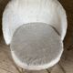 Chaise cocktail vintage moumoute blanche