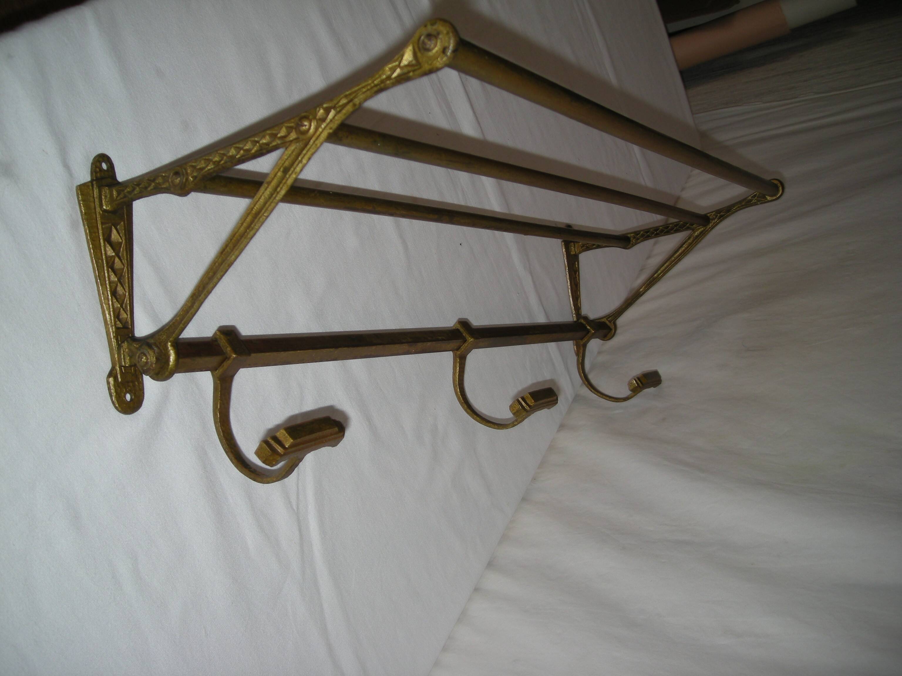 art deco wall coat rack from the 1930s