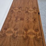 Scandinavian row in rosewood and chrome, 60s