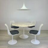 Knoll Eero Saarinen Vintage 1970s Marble Tulip Dining Table