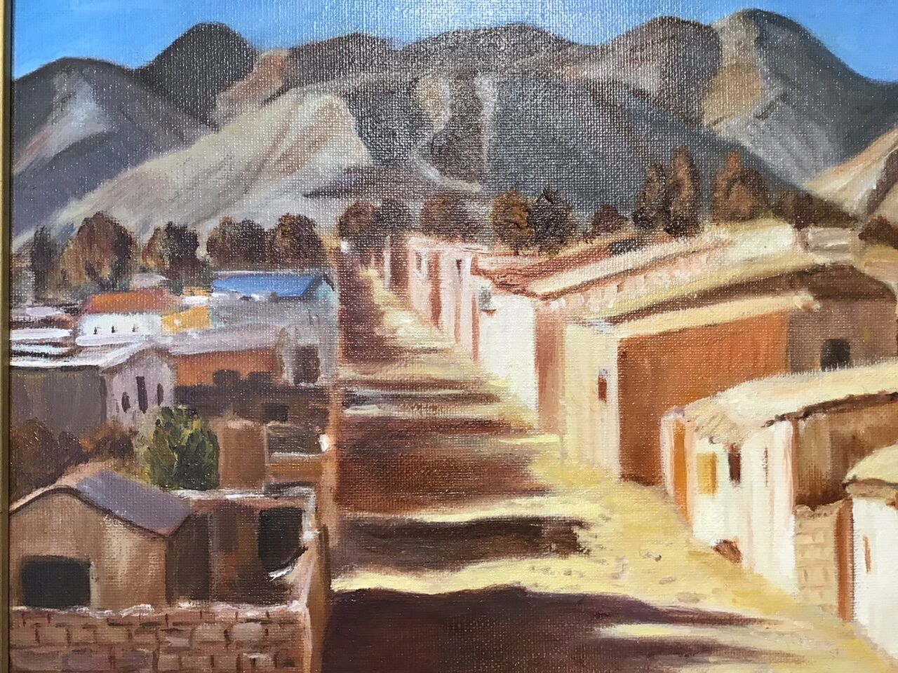 Landscape painting, oil on canvas, signed, from the 80s