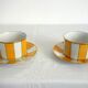 2 vintage Limoges porcelain cups with saucers