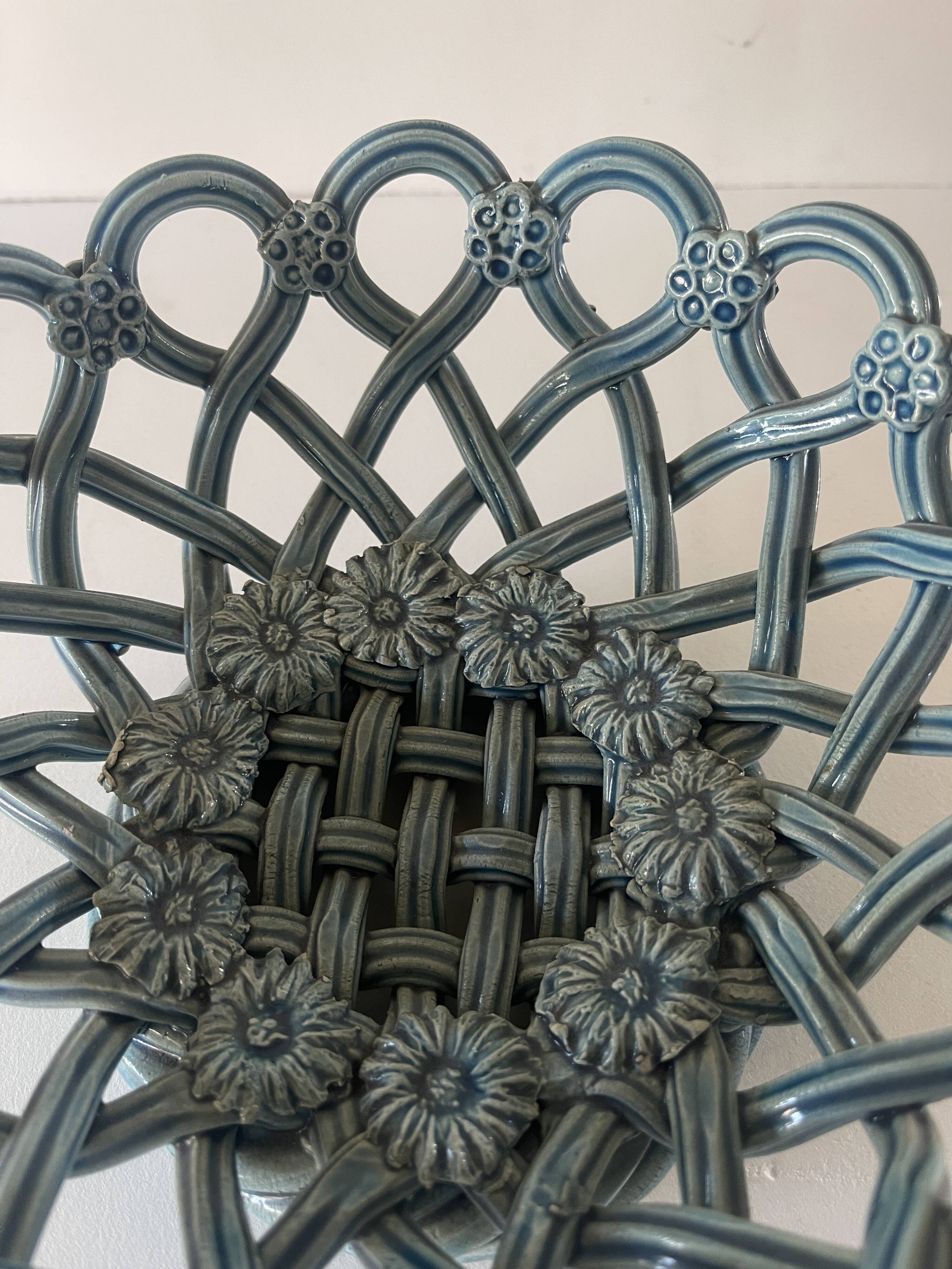 Round braided ceramic bowl by Pichon Uzés