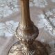 Vintage electric candelabrum with 4 lights in patinated bronze or brass.