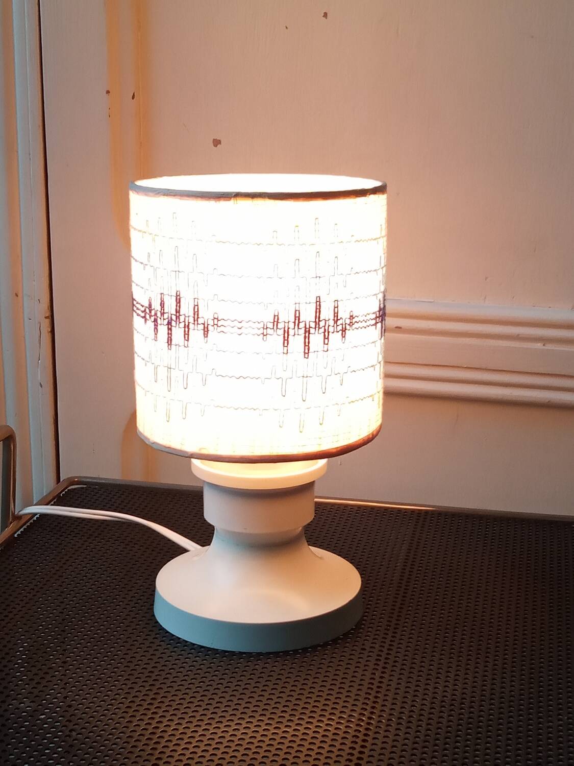 Vintage plastic bedside lamp