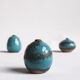 Trio of green miniature ceramics Antonio Lampecco