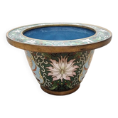 Pot de fleurs cloisonné chinois vintage, des années 1970/80.