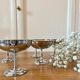 Set of 9 vintage silver stainless steel dessert bowls