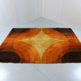 Colourful woolen carpet by Bergoss, Netherlands 1960's