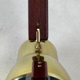 Teak brass wall sconce by hans agne jakobsson, sweden 1960s model v488