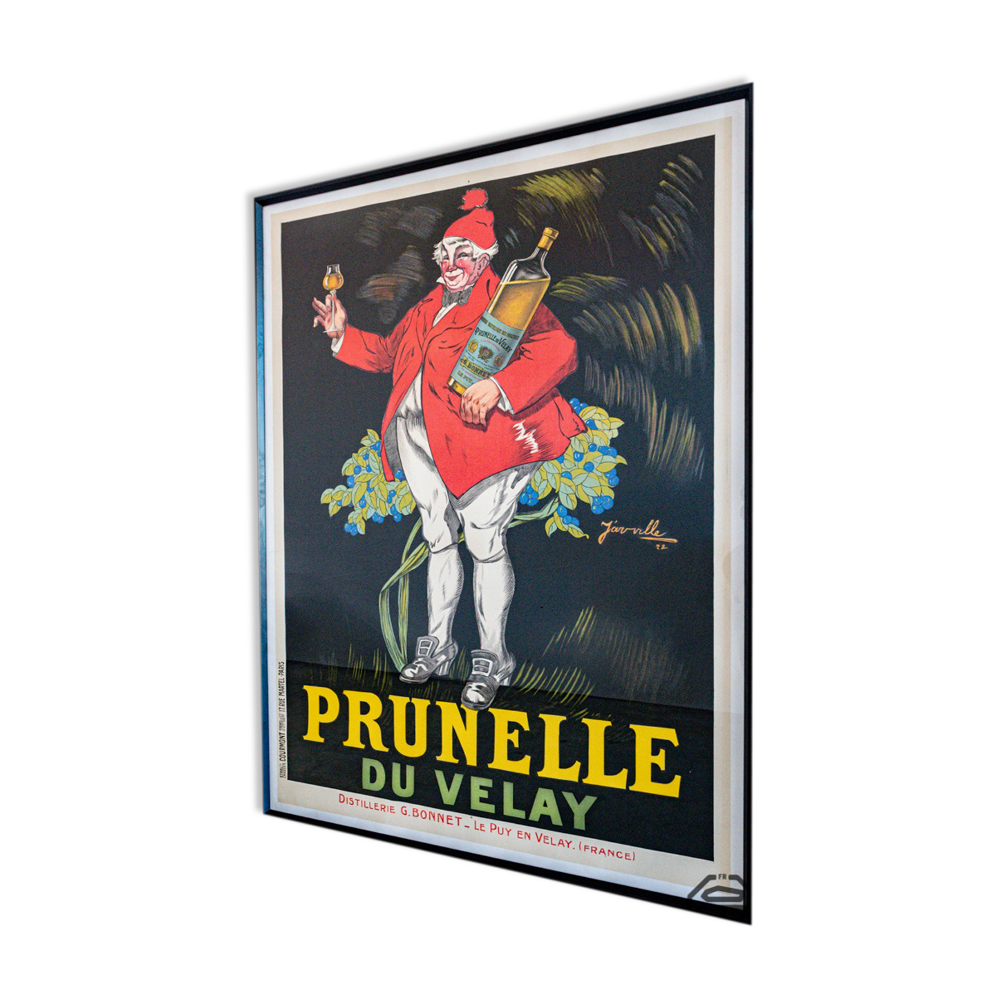 Lithography liqueur Prunelle du velay 1922'