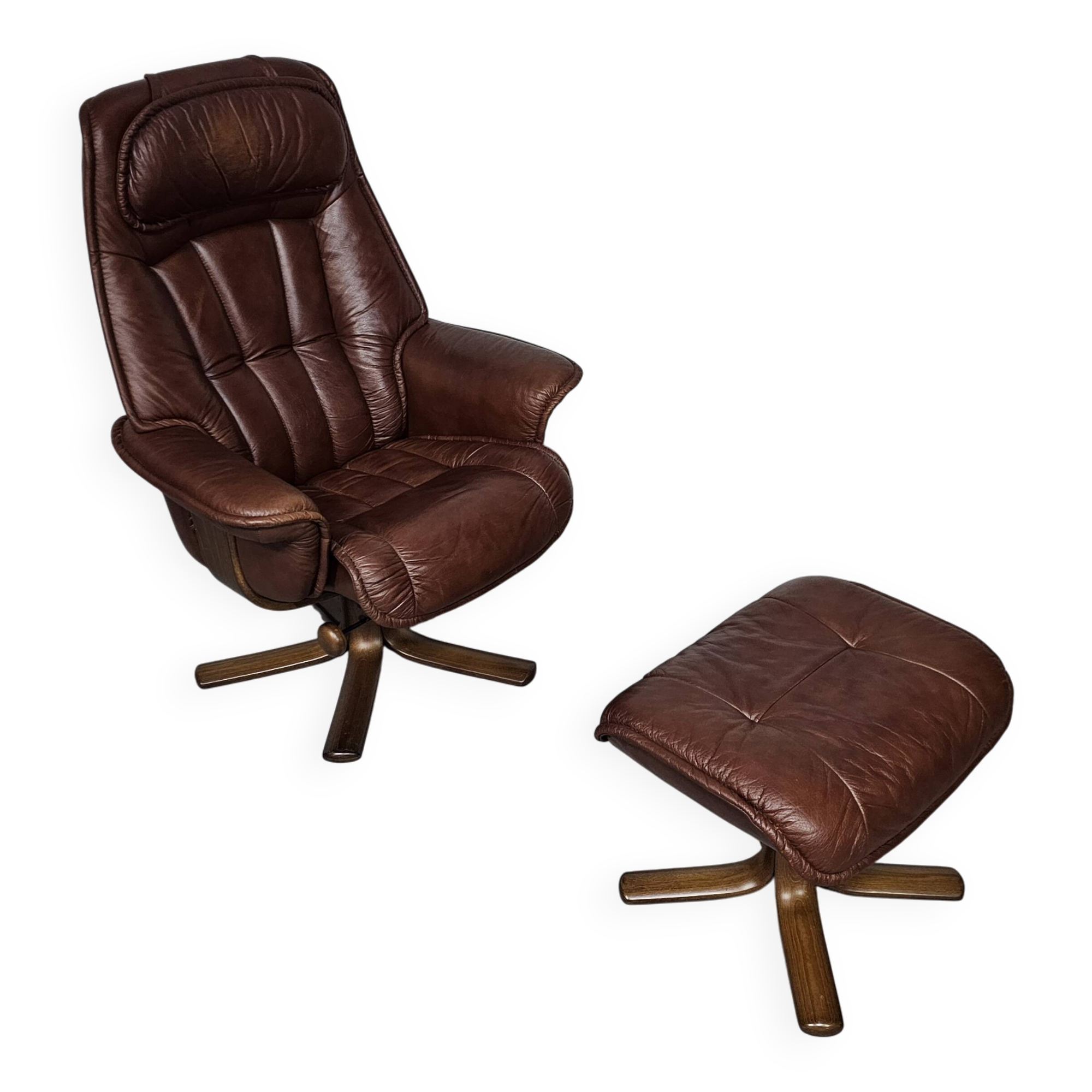 Relax / lounge chair / ottoman / Hjellegjerde Møbel / Sweden Recliner