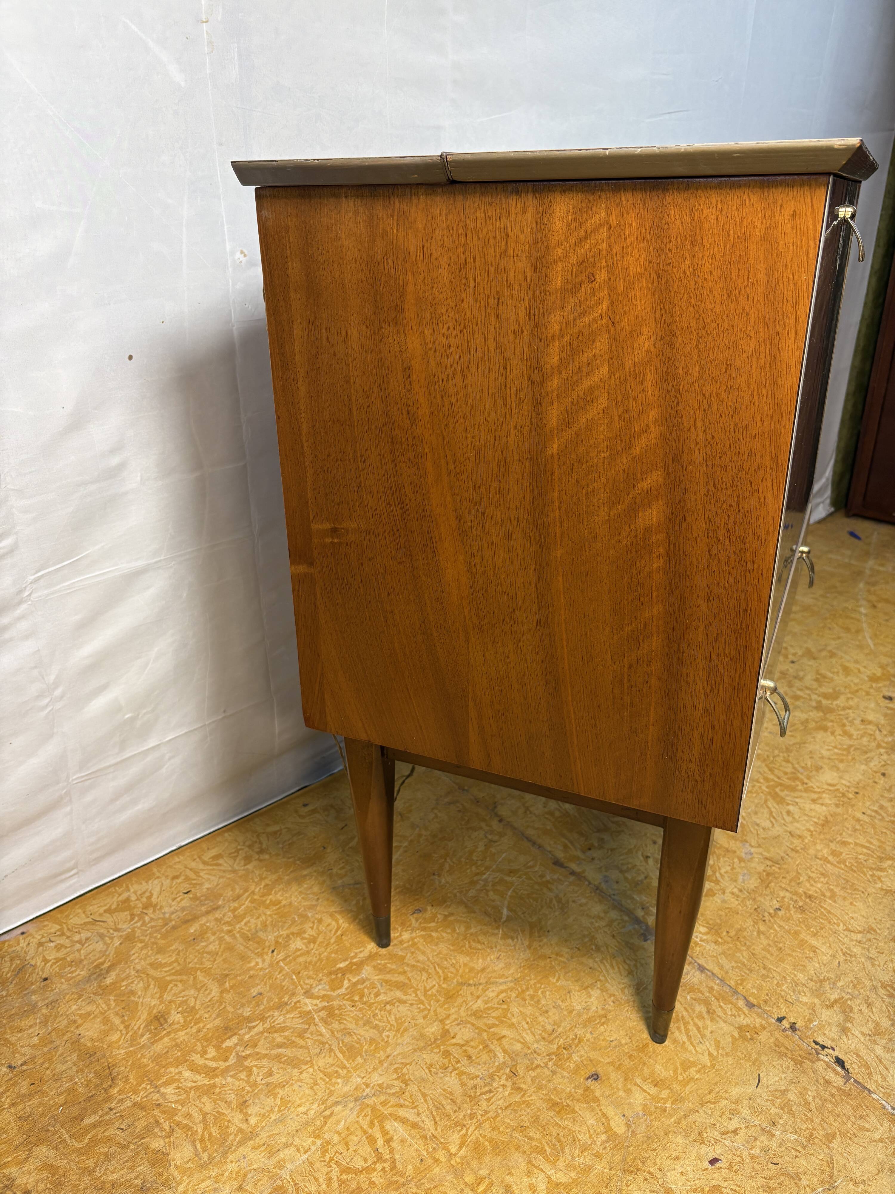 Mid Century Retro Teak & Lamination Cocktail Bar Cabinet (Circa 1950–1960)